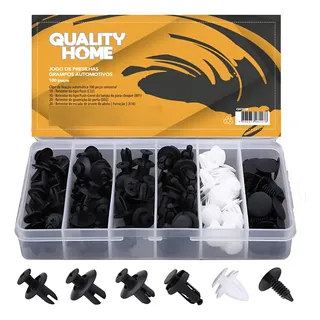 Kit 100 Presilha Grampo Parabarro Parachoque Universal Carro