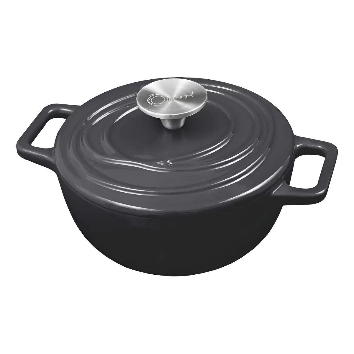 Caçarola De Ferro Fundido Esmaltado 22 Cm Oxford Aroma Cinza