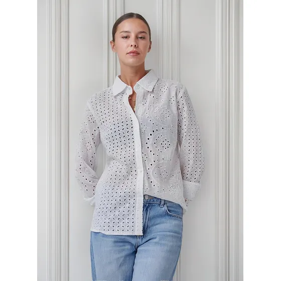 Camisa Estefi De Broderie Calada Y Bordada Gu4100 Arizona