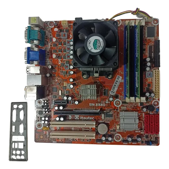 Kit Placa Mãe Sm3330 Amd Phenom Ii X4 960t Ddr3 4gb