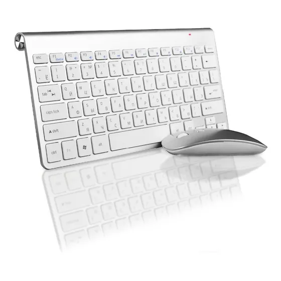 Kit Mini Teclado E Mouse 1600 Dpi Wireless Português Brasil