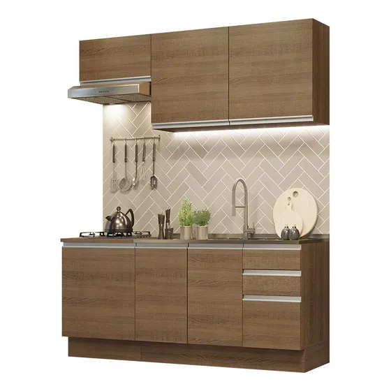Cocina Integral Glamy 1.80m Marrón 07