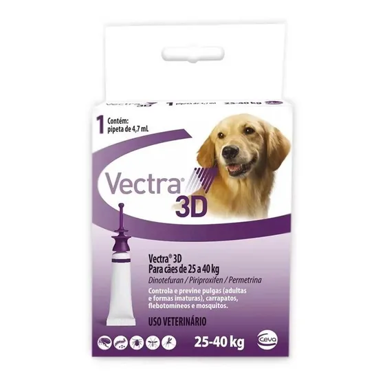 Ceva Vectra 3D Cão - Roxo - 25 kg - 40 kg - 1