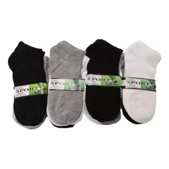 Medias Soquete Hombre Dama Liso Algodon Spandex + Envio !!