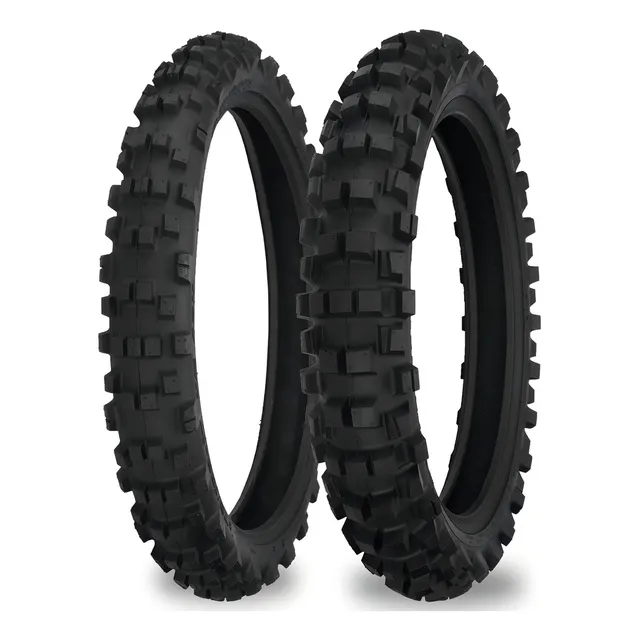 Juego Llantas Shinko 110/100-18 Y 80-100-21 R525 Cross