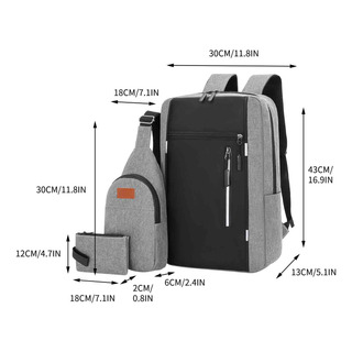 Mochila, Conjunto De Três Peças, Mochila Usb De Grande Capac Mochila, Conjunto De Três Peças, Mochila Usb De Grande Capac
