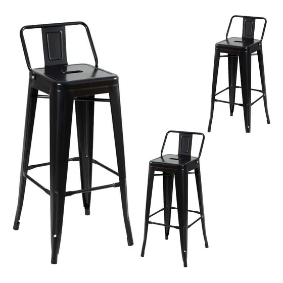 Kit 3 Banqueta Tolix Stool Iron Design Metal Industrial