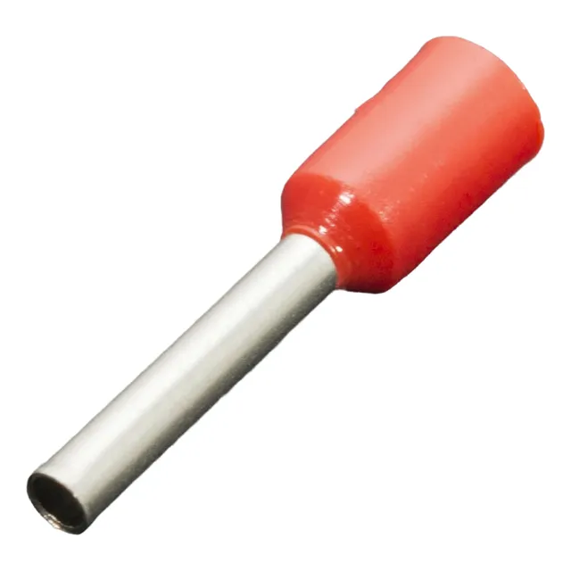 30 Unidades De Terminal Tubular Pre-aislada E1010 Roja
