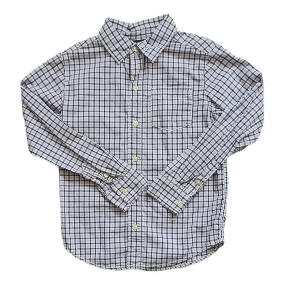 Camisa Manga Larga De Cuadros Para Niños 