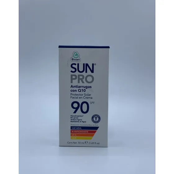 Protector Solar Sunpro Antiarrugas Con Q10 De 90 Spf