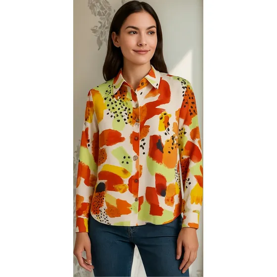 Blusa Manga Moda Casual Mujer Diseño Elegante Aixa