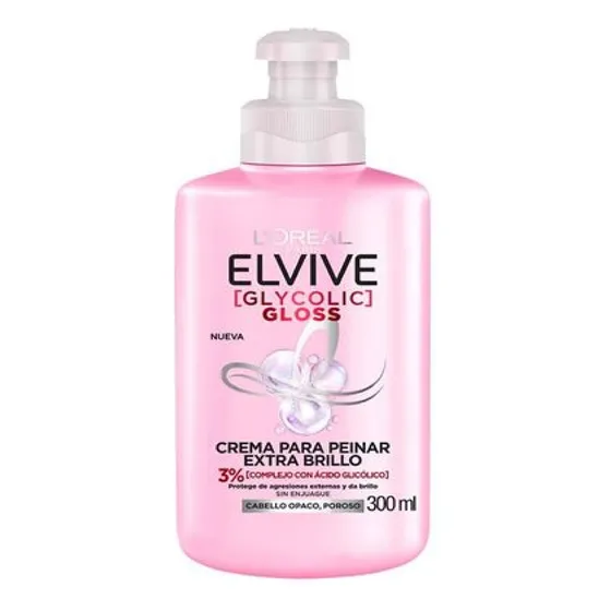 Crema De Peinar Elvive Glycolic Gloss 300 Ml