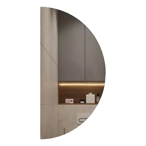 Espelho Meia Lua 140x70 ((((led A Pilha)))) Lavabo Banheiro 