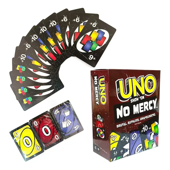 Uno No Mercy Jogo De Cartas Para Crianças E Adultos Original