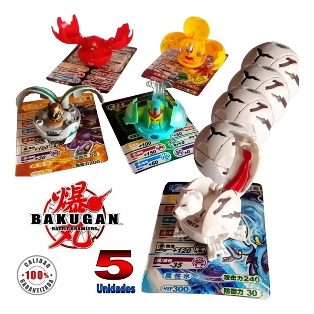 Juego Bakugan Battle Brawlers De 5 Figura Con 5 Cartas 