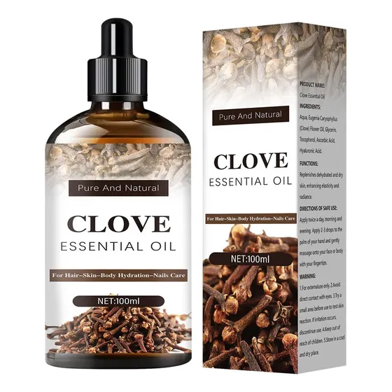 Óleo Facial De Cravo 100ml Para Cuidados Com A Pele, Refresc