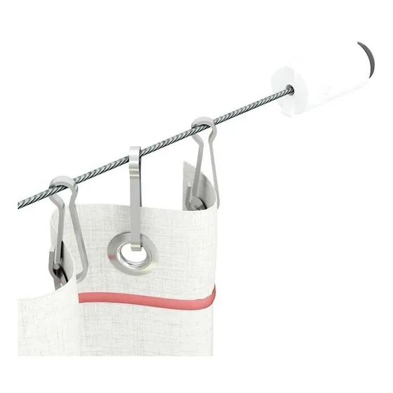 Tensocable Temacasa P/ Cortina De Baño Lisboa Blanco C