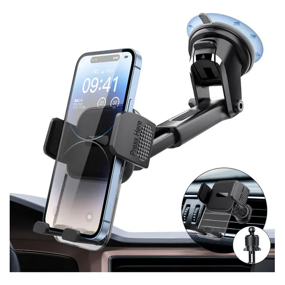 Soporte Para Celular Auto 3 En 1 Estable Con Ganchos Dobles Más Estables - El Accesorio Perfecto Para Tu Auto