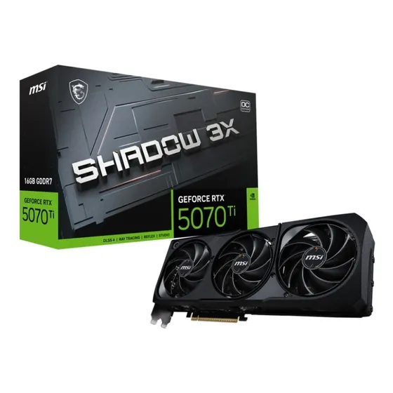Placa De Video Geforce Rtx 5070ti 16gb Msi Shadow 3x Oc 9