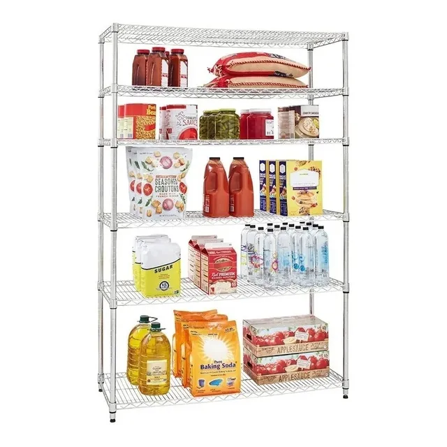 Estante 6 Niveles Hdx Cromado Carga 1768kg Hogar Negocio Msi