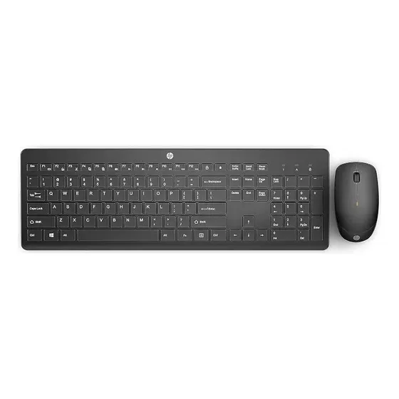 Combo Teclado e Mouse HP 230, sem Fio Wireless USB, Ergonômico, Silencioso, Layout BR Layout ABNT2, Preto (18H24AA#AC4)