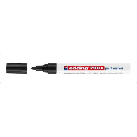 Marcador Permanente Con Tinta A Base De Esmalte Edding 790 Color Negro