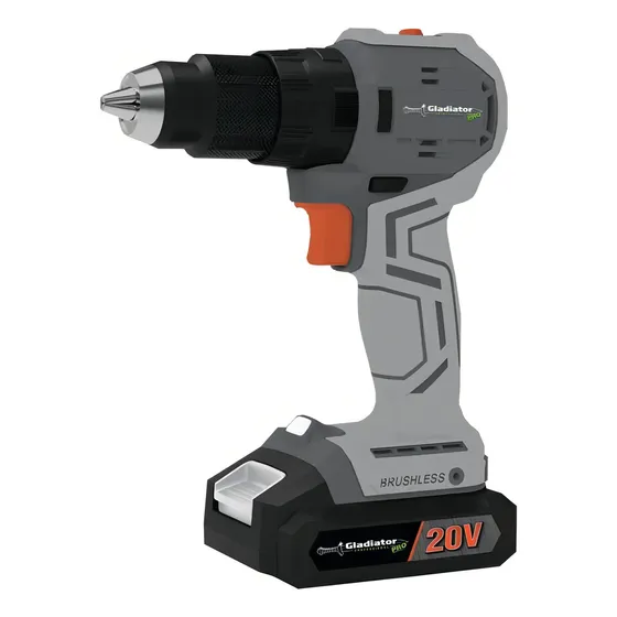 Taladro Atornillador Percutor Brushless Gladiator Tpg813/20kc1 13mm 20v