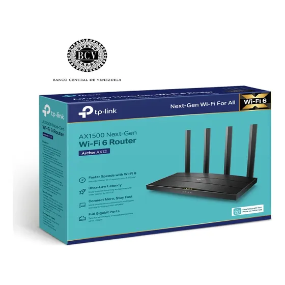 Router Tp-link Ax1500 Dual Band Archer Ax12 Wifi 6 Gigabit