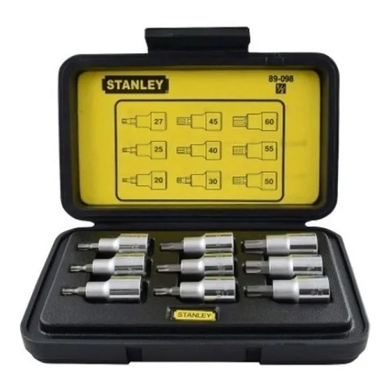 Juegos De Dados De 1/2 Torx X 9pz Stanley 89-098 Color Amarillo