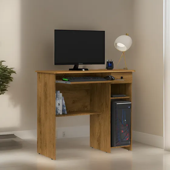 Rack Para Computador Home Office Viena Com 1 Gaveta Pratica