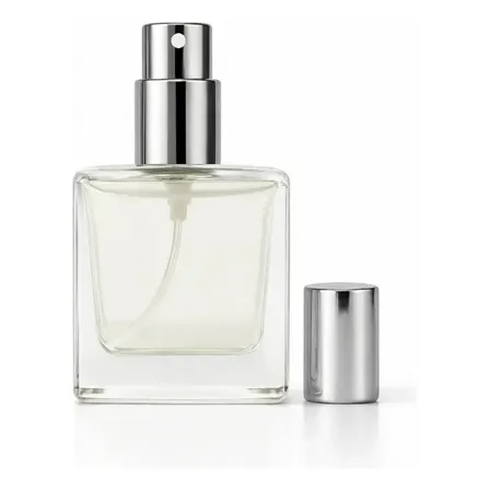 Kit 6 Frasco Perfume 50ml Cubo Válvula Spray Dourada Prata