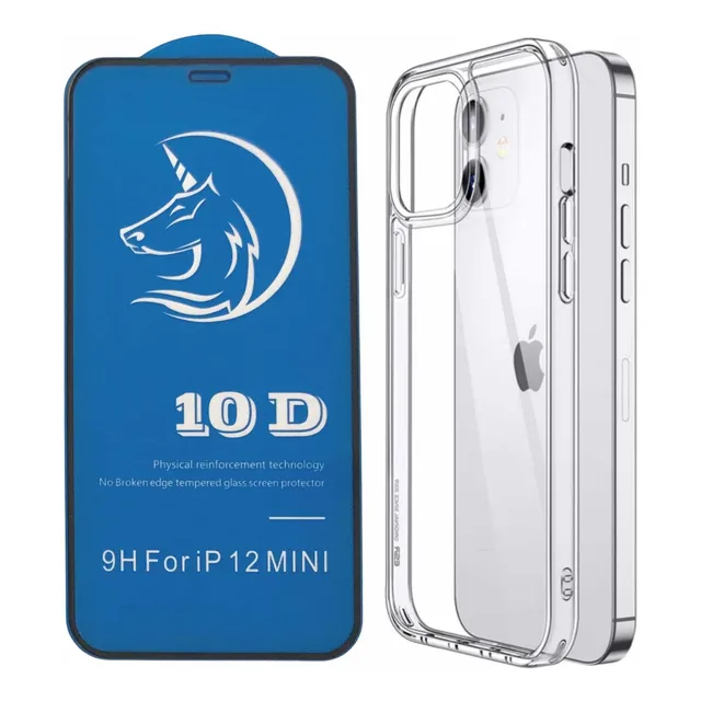 Forro Rígido Transparente + Vidrio Premium Para iPhone