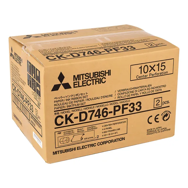 Kit Papel Térmico Mitsubishi Ck-d746-pf33 Color Blanco