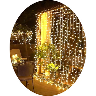 Aa Cortina Led Solar Cascada Navidad 3x2 Calidas Aa Cortina Led Solar Cascada Navidad 3x2 Calidas