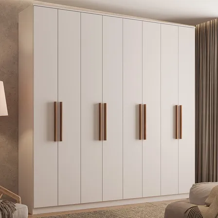 Guarda Roupas Casal Austin Carraro 8 Portas 4 Gavetas Branco