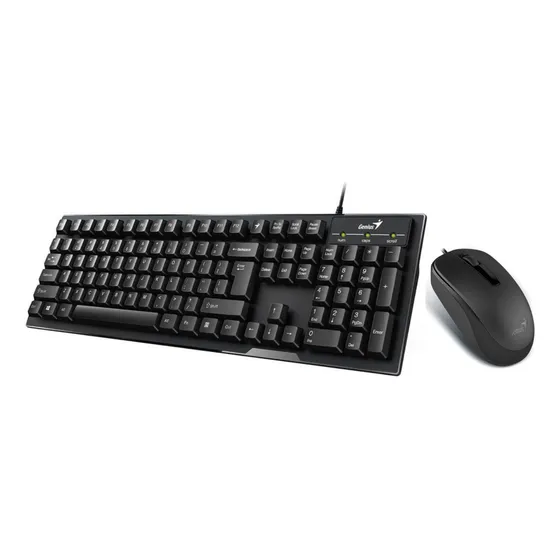 Teclado Y Mouse Genius Combo Kit Para Pc O Notebook Usb Mouse Negro Teclado Negro
