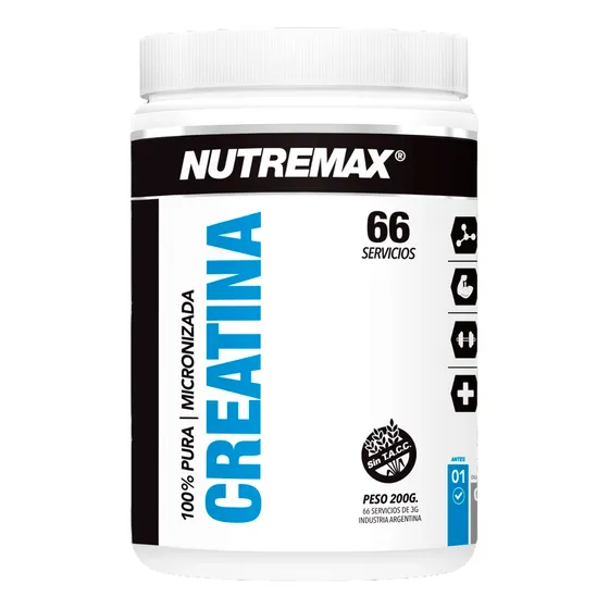 Creatina Micronizada 200g Nutremax Fuerza Volumen Muscular