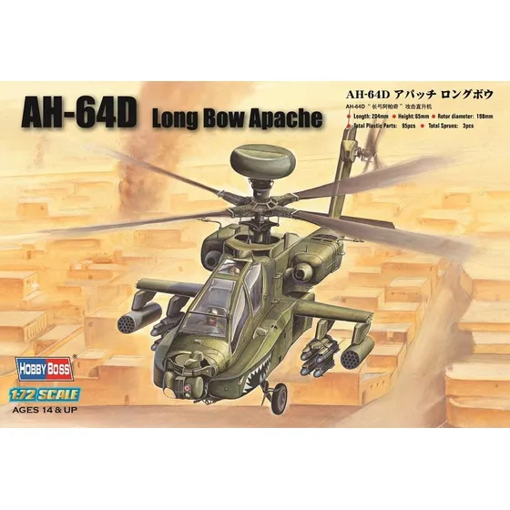 Hobby Boss Ah-64d Arco Largo Apache Avion Modelo Kit