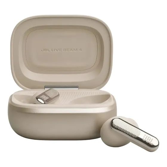 Fone de Ouvido Sem Fio JBL Live Beam 4, TWS, Com Cancelamento de Ruído e Bluetooth - Champagne