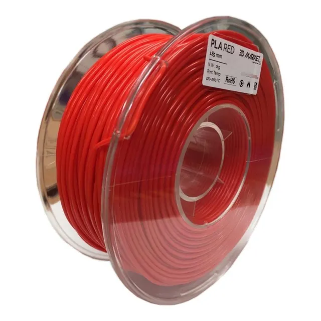 Filamento Pla 3 Mm Color Red Rojo De 1 Kg 3 Mm