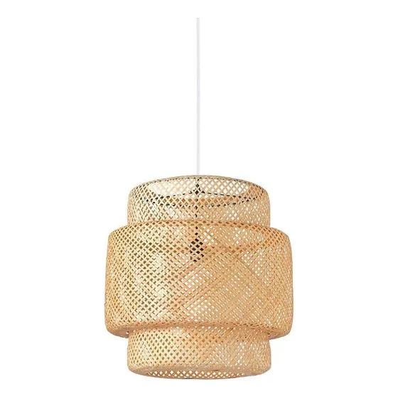 Pantalla Bambú Colgante Lámpara 50 X 50 , Rattan Completa
