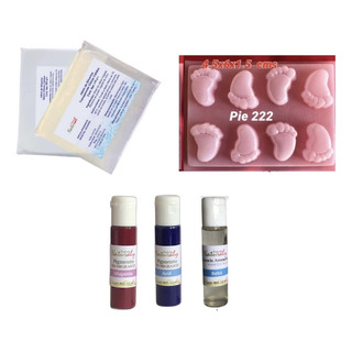 Kit Para Hacer Jabón D Glicerina Piecito Bebé Bautizo Shower Kit Para Hacer Jabón D Glicerina Piecito Bebé Bautizo Shower