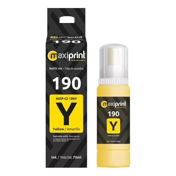 Tinta Maxiprint G190 Ink Canon 135ml Negra / 70ml Colores