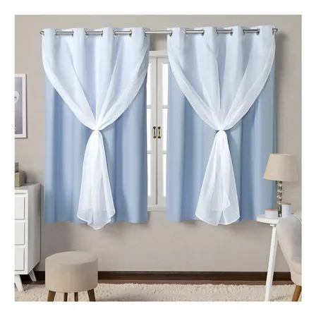 Cortina Blackout Blecaute 2,20x130 Sala Cozinha Quarto Voil