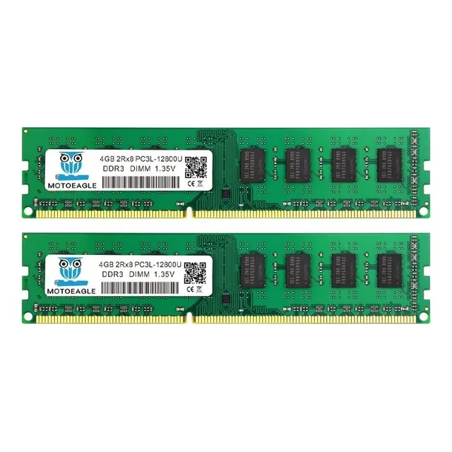 Memory Ram 8gb (2x4gb) Ddr3l-1600 Udimm 1.35v/1.5v Motoeagle