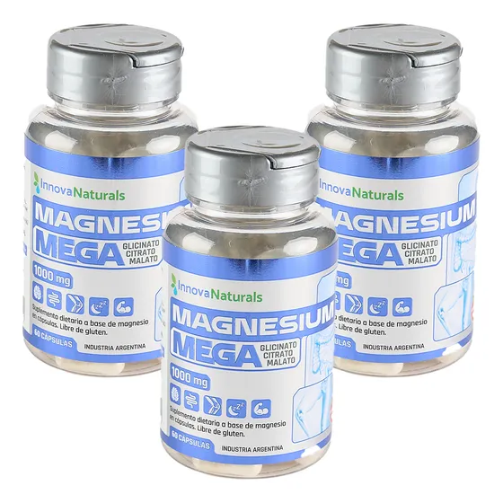 Mega Magnesio X 60 Cápsulas X3 Unidades
