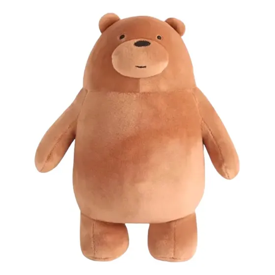 Peluche Pardo We Bare Bears Hugkis Osos Escandalosos Marrón Tamaño Mediano