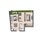 2 dormitorios  |  1 baño