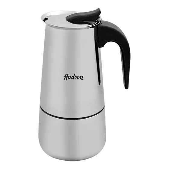 Cafetera Tipo Italiana Hudson Acero Inoxidable 12 Pocillos Color Plateado