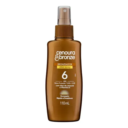 Bronzeador Óleo Spray Cenoura & Bronze Frasco 110ml